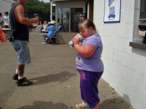 Obese girl