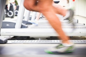 Running on treadmill